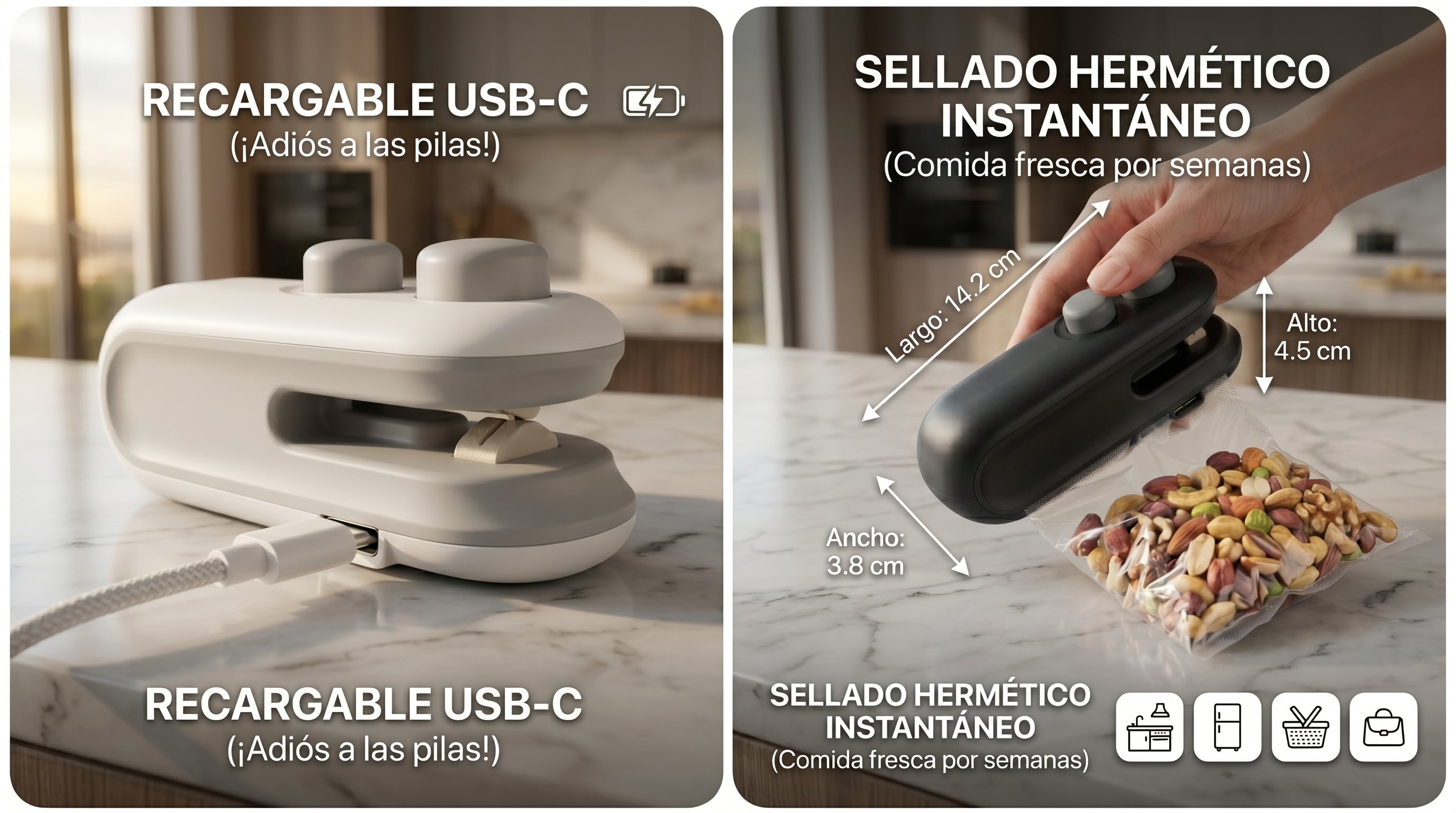Mini Sellador Térmico de Alimentos